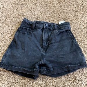 Hollister black jean shorts size 1